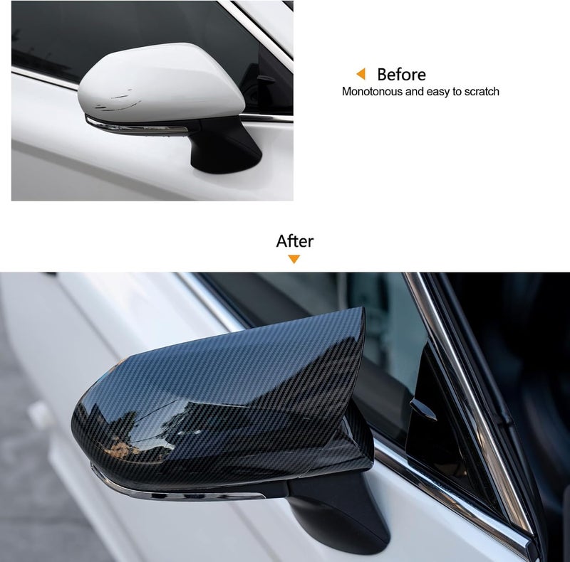 CKE Compatible with Toyota Camry 2026 2025 2024 2023 2022 2021 2020 2019 2018 Accessories Aggressive Look Car Exterior Door Side Rearview Mirror Guard Cover Trim Caps -Carbon Fiber Style - Image 5